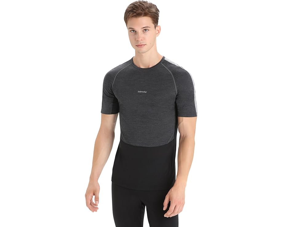 アイスブレーカー スリーブ ヘザー 黒色 ブラック メトロ ZONEKNIT? 半袖 メンズ 【 ICEBREAKER 125 SHORT SLEEVE CREWE / JET HEATHER BLACK METRO HEATHER 】 メンズファッション トップス Tシャツ カットソー 24,225円
