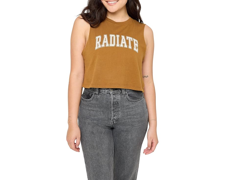 スピリチュアルギャングスター クロップ タンクトップ レディース 【 SPIRITUAL GANGSTER RADIATE CALLIE CROP TANK / DUNE 】 レディースファッション トップス Tシャツ カットソー