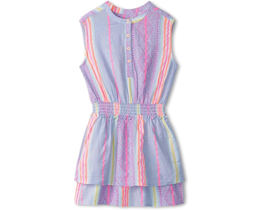 ハッお盆 夏時 御召しもの 青味 青み 御坊っちゃん キッズ 【 HATLEY KIDS BOHO SUMMER SMOCKED WAIST DRESS / BLUE 】 もの言う花 マタニティ