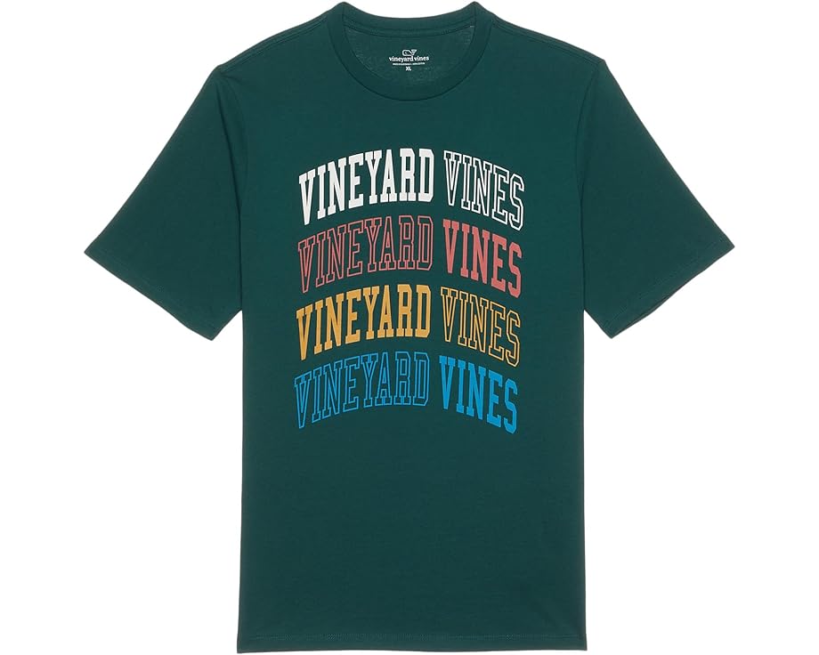 ヴィニヤードヴァインズ スリーブ Tシャツ 緑 グリーン 半袖 ジュニア キッズ 【 VINEYARD VINES STACKED VV SHORT SLEEVE TEE / CHARLESTON GREEN 】 ベビー マタニティ トップス カットソー
