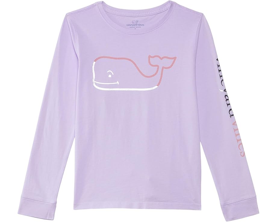 ヴィニヤードヴァインズ 捩り プルオーバー 長袖 御坊っちゃん キッズ 【 VINEYARD VINES KIDS GIRLS FOIL BURGEE LONG SLEEVE TEE / IRIS 】 もの言う花 マタニティ トップス カットソー