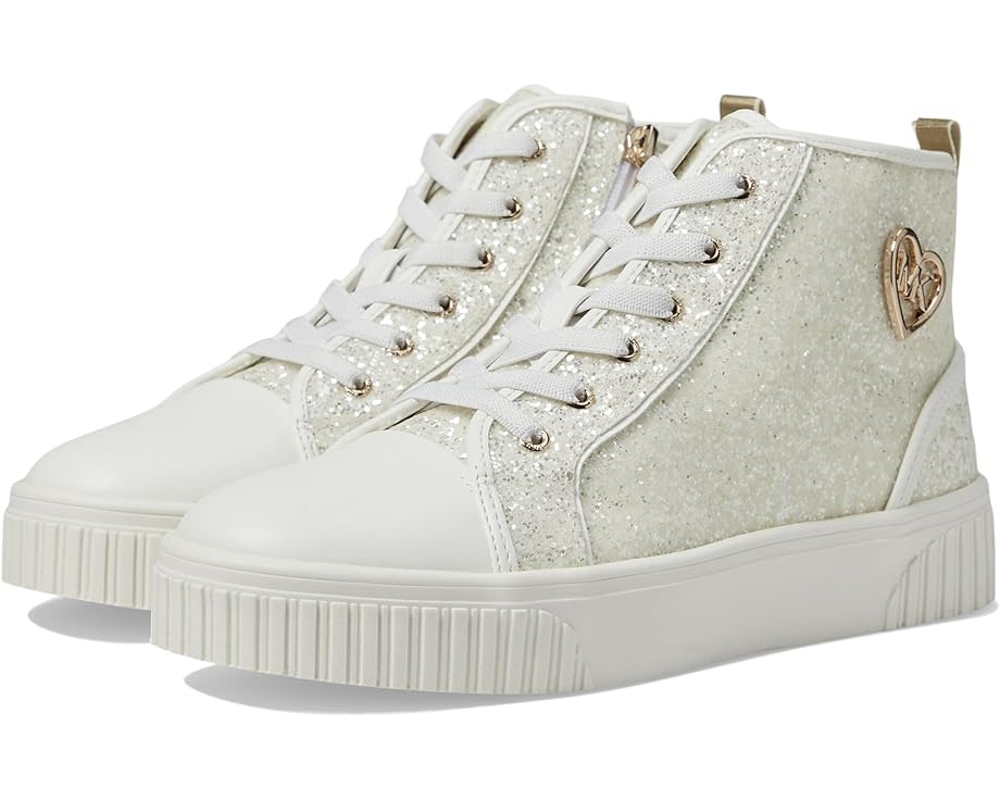 マイケルマイケルコース スケート 白色 ホワイト ジュニア キッズ 【 MICHAEL MICHAEL KORS KIDS SKATE SPLIT 3 / WHITE GLITTER 】 ベビー マタニティ スニーカー
