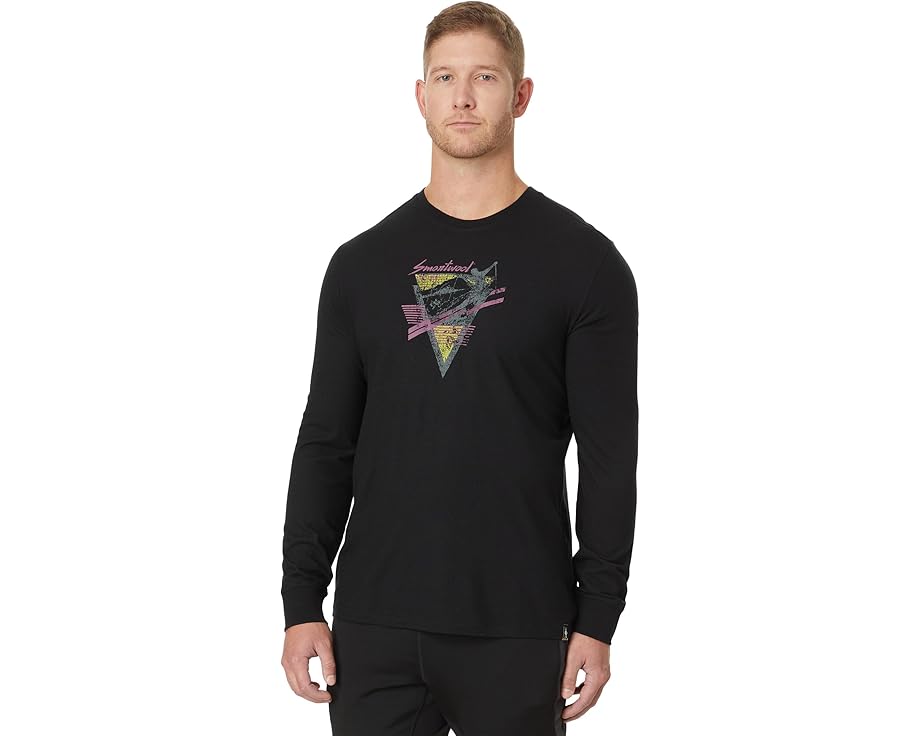 スマートウール グラフィック スリーブ Tシャツ 黒色 ブラック 長袖 メンズ 【 SMARTWOOL 90S SHRED GRAPHIC LONG SLEEVE TEE / BLACK 】 メンズファッション トップス カットソー