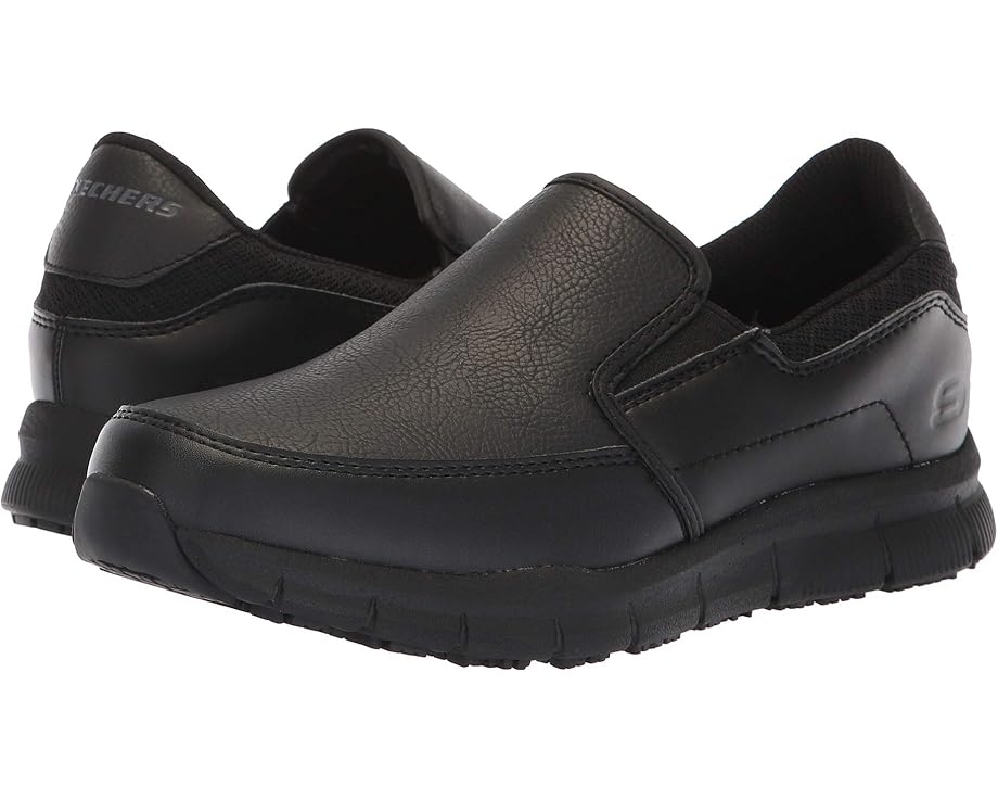 スケッチャーズ 細工物 スケッチャーズ 黒いこと 黒いこと スニーカー レディース 【 SKECHERS WORK NAMPA - ANNOD / BLACK 】