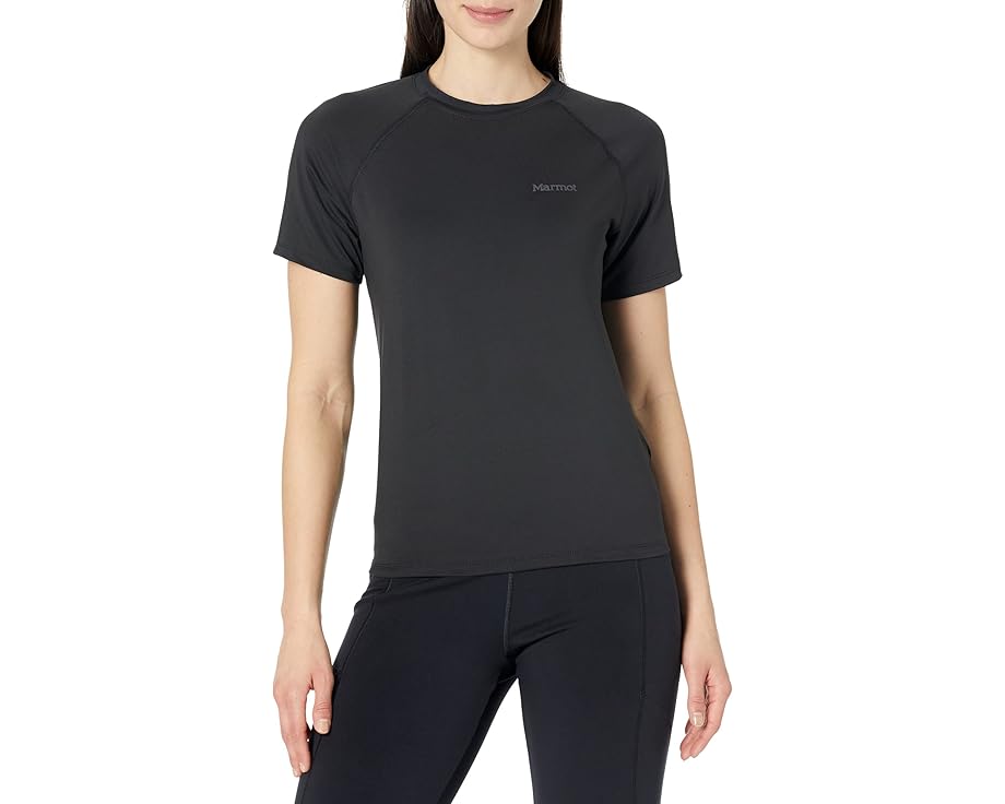 マーモット スリーブ 黒色 ブラック 半袖 レディース 【 MARMOT WINDRIDGE SHORT SLEEVE / BLACK 】 レディースファッション トップス Tシャツ カットソー｜スニケス