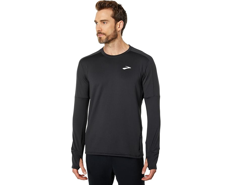 ブルックス スリーブ 黒色 ブラック 長袖 2.0 メンズ 【 BROOKS NOTCH THERMAL LONG SLEEVE / BLACK 】 メンズファッション トップス Tシャツ カットソー