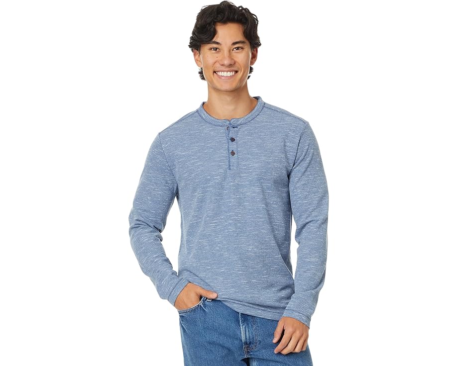 トミーバハマ ヘンリー 青色 ブルー メンズ 【 TOMMY BAHAMA MORRO BEACH LS HENLEY / DOCKSIDE BLUE 】 メンズファッション トップス Tシャツ カットソー