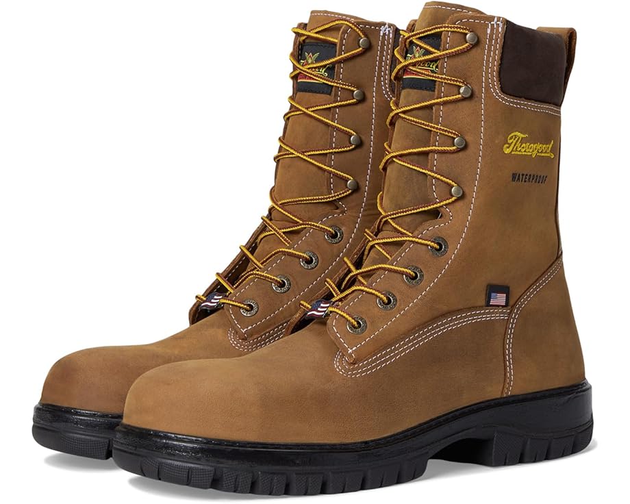ソロ好ましい 続きもの クレイジー 8\" メンズ 【 THOROGOOD GENESIS SERIES AMERICAN HERITAGE SOMO WATERPROOF SAFETY TOE / CRAZY HORSE 】 ブーツ"