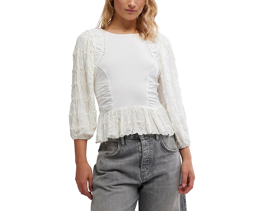 フリーピープル フリー 白色 ホワイト レディース 【 FREE PEOPLE OLIVA TOP / OPTIC WHITE 】 レディースファッション トップス Tシャツ カットソー