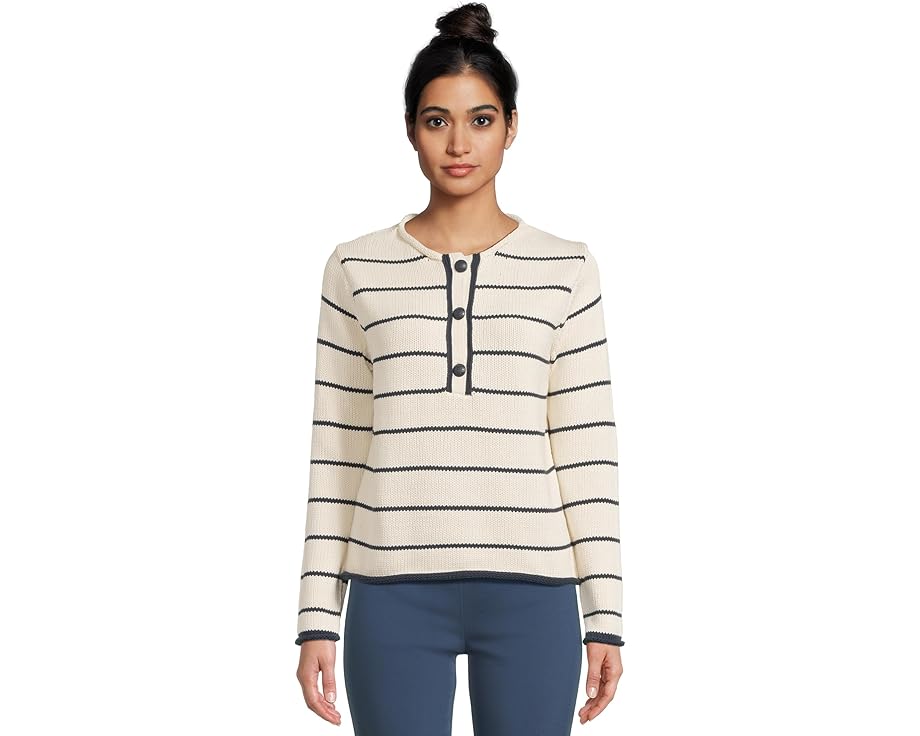 紺色 ネイビー 白色 ホワイト レディース 【 ELLIOTT LAUREN GET IN LINE / NAVY WHITE 】 レディースファッション トップス ニット セーター