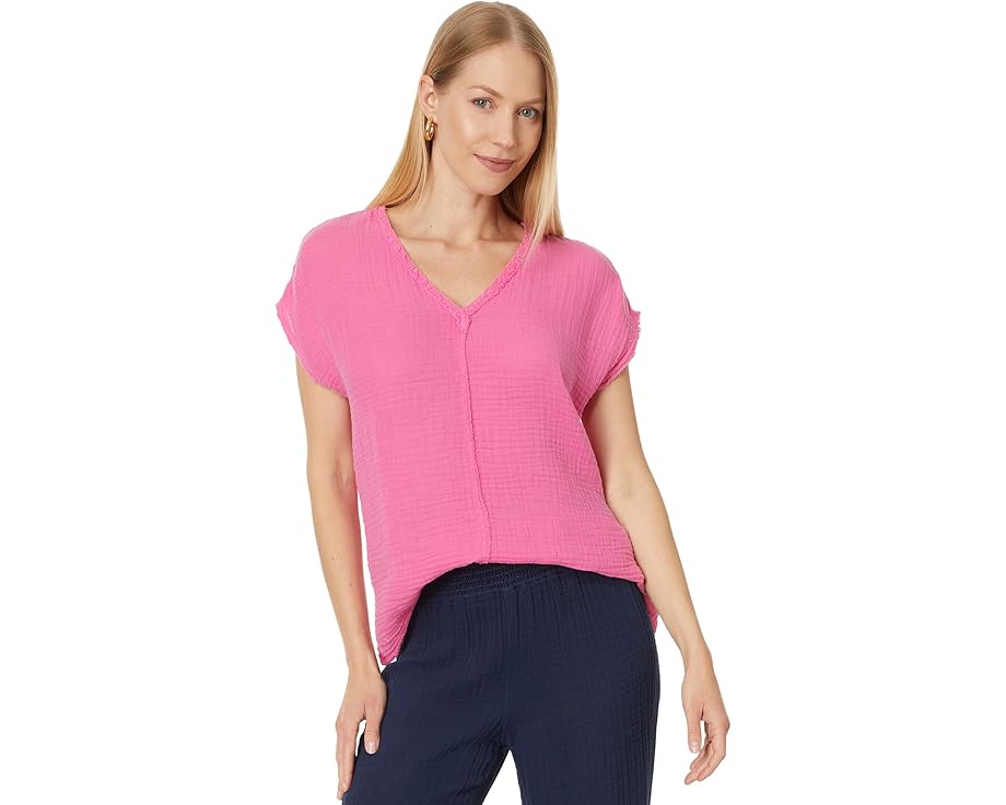 マイケルスターズ スターズ Vネック レディース 【 MICHAEL STARS DRAYA V-NECK TOP / FLAMINGO 】 レディースファッション トップス Tシャツ カットソー