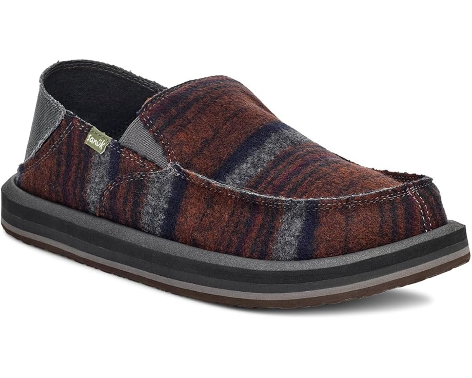 サヌーク サンダル 縞模様 スニーカー メンズ 【 SANUK DONNY FELT STRIPE / RUST MULTI 】