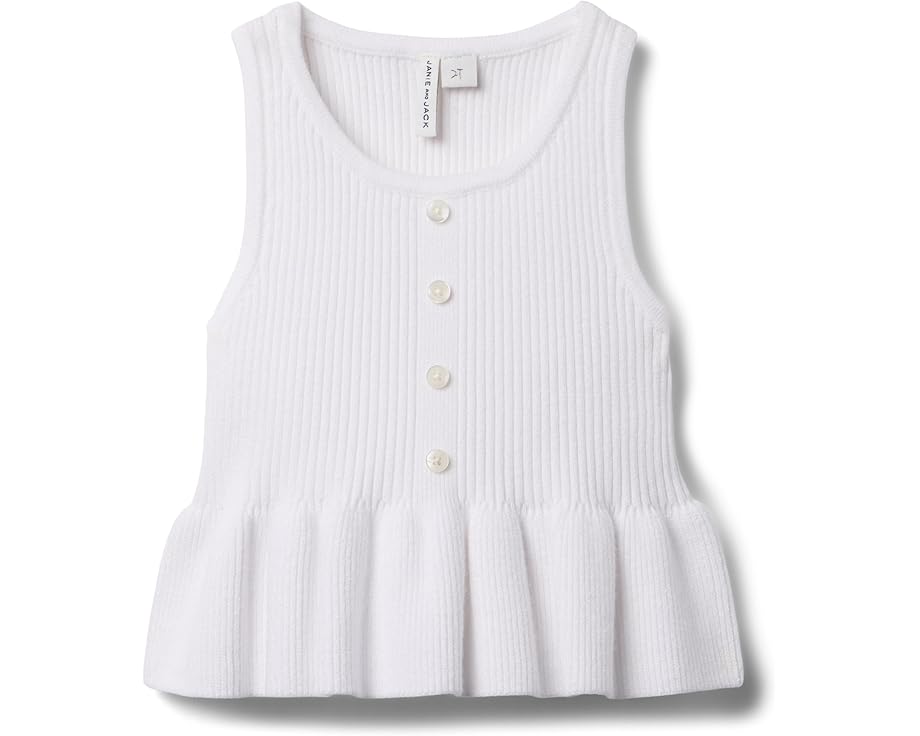 ジャニーアンドジャック トレーナー 白色 ホワイト ジュニア キッズ 【 JANIE AND JACK PEPLUM SWEATER TOP / WHITE 】 ベビー マタニティ トップス セーター｜スニケス