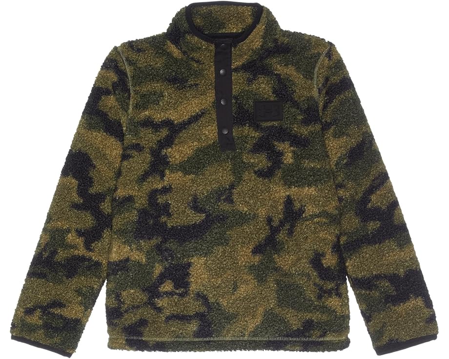 緑 緑であること アンダーアーマー 御坊っちゃん キッズ 【 UNDER ARMOUR KIDS SHERPA 1/4 SNAP PULLOVER / BAROQUE GREEN 】 もの言う花 マタニティ 厚地の外套 上衣