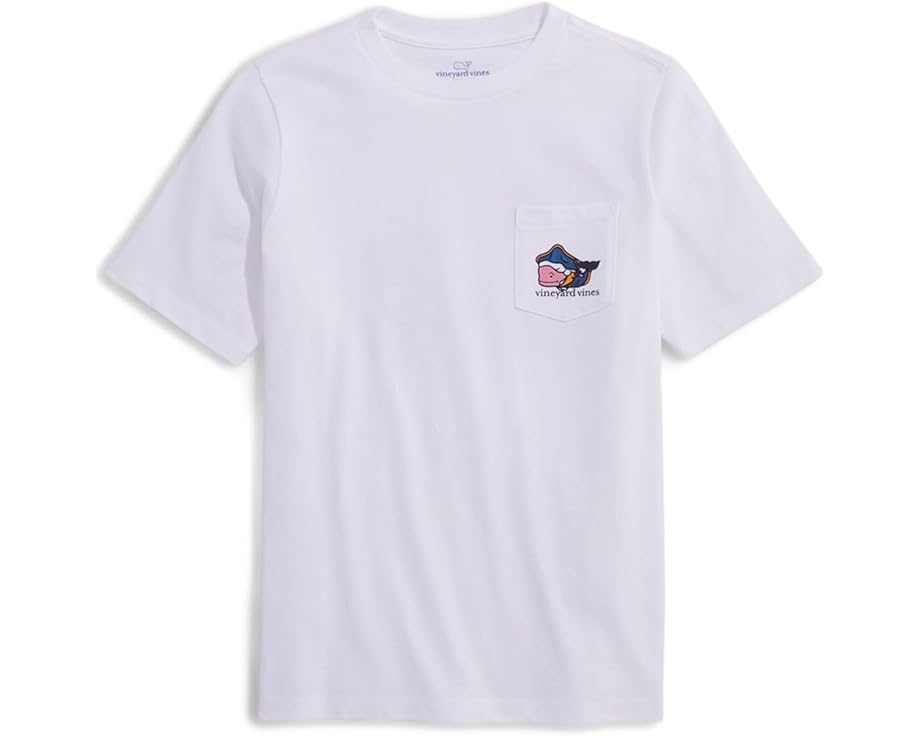 ヴィニヤードヴァインズ Tシャツ 白色 ホワイト キャップ キャップ 帽子 ジュニア キッズ 【 VINEYARD VINES KIDS GW WHALE SHORT-SLEEVE POCKET TEE / WHITE CAP 】 ベビー マタニティ トップス カットソー