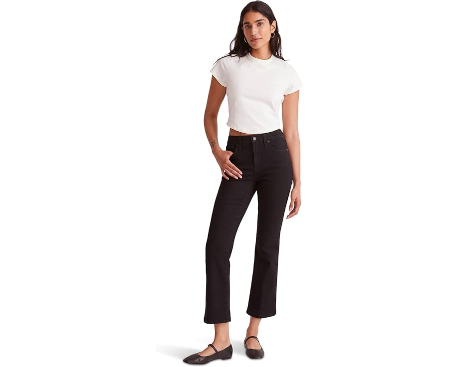 メイドウェル キック クロップ ジーンズ 黒色 ブラック レディース 【 MADEWELL KICK OUT CROP JEANS IN BLACK RINSE WASH / BLACK RINSE WASH 】 ブーツ
