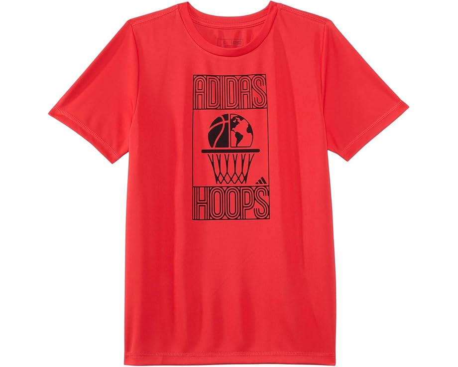 アディダス Tシャツ 赤 レッド ジュニア キッズ 【 ADIDAS KIDS SS POLY SPORT TEE / BRIGHT RED 】 ベビー マタニティ トップス カットソー