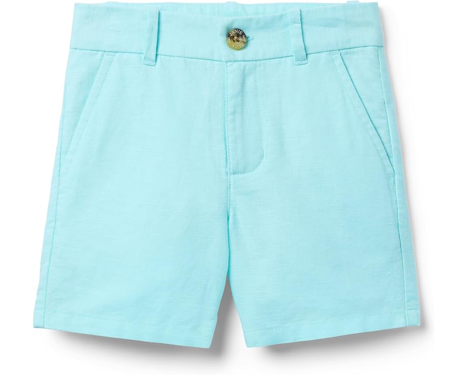 ジャニーアンドジャック 青色 ブルー ジュニア キッズ 【 JANIE AND JACK BOYS LINEN FLAT FRONT SHORT / BLUE 】 ベビー マタニティ ブーツ