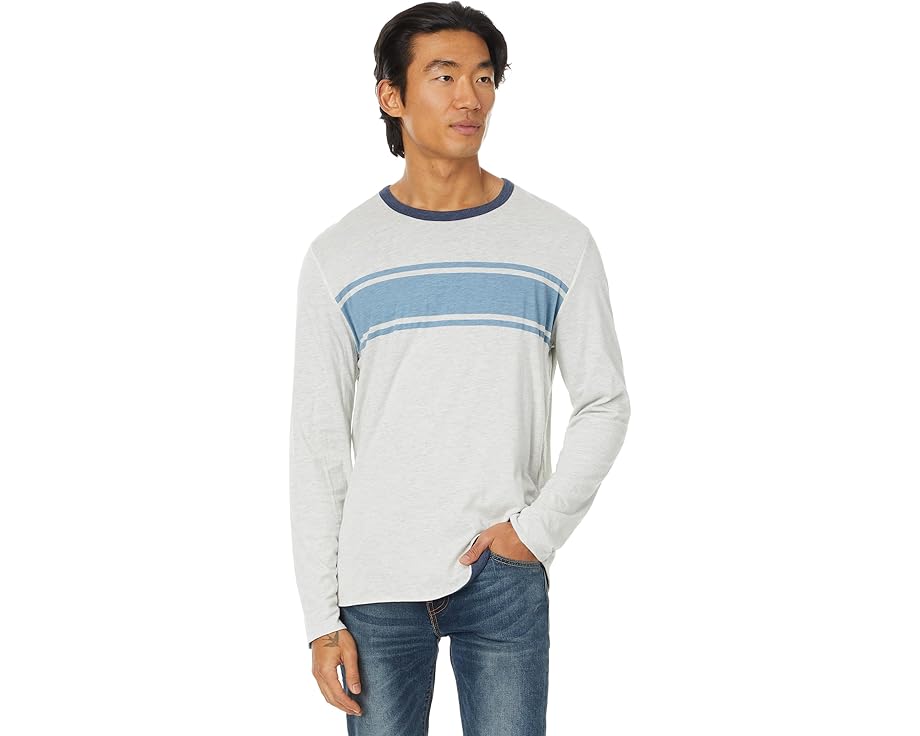 捩り リヴァーシブル 労働者の一団 象牙色 ギョリュウモドキ 長袖 メンズ 【 FAHERTY LONG SLEEVE CLOUD REVERSIBLE CREW / IVORY HEATHER 】 メンズ流行り物 トップス 汗水 調教師