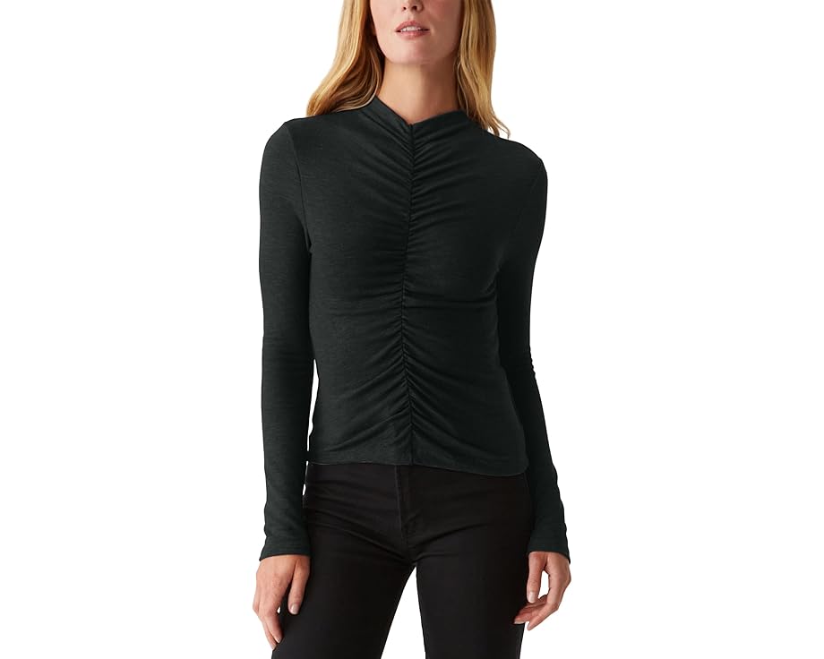 マイケルスターズ スターズ 黒色 ブラック レディース 【 MICHAEL STARS EVELYN RUCHED TOP / BLACK 】 レディースファッション トップス Tシャツ カットソー|スニケス