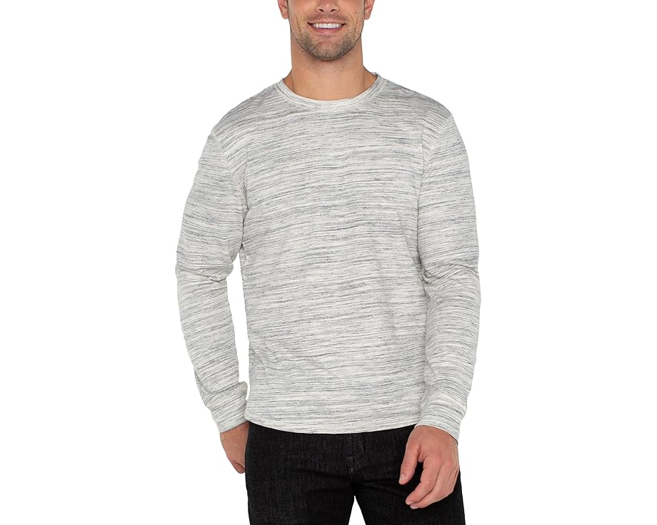 スリーブ クルー 灰色 グレー 白色 ホワイト ロサンゼルス 長袖 メンズ 【 LIVERPOOL LOS ANGELES LONG SLEEVE CREW NECK / GREY WHITE MULTI 】 メンズファッション トップス Tシャツ カットソー