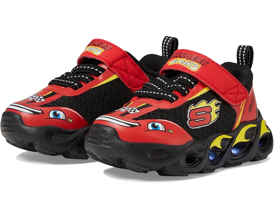 スケッチャーズ 赤 レッド 黒色 ブラック ジュニア キッズ 【 SKECHERS KIDS THERMO-FLASH / RED BLACK 】 ベビー マタニティ スニーカー