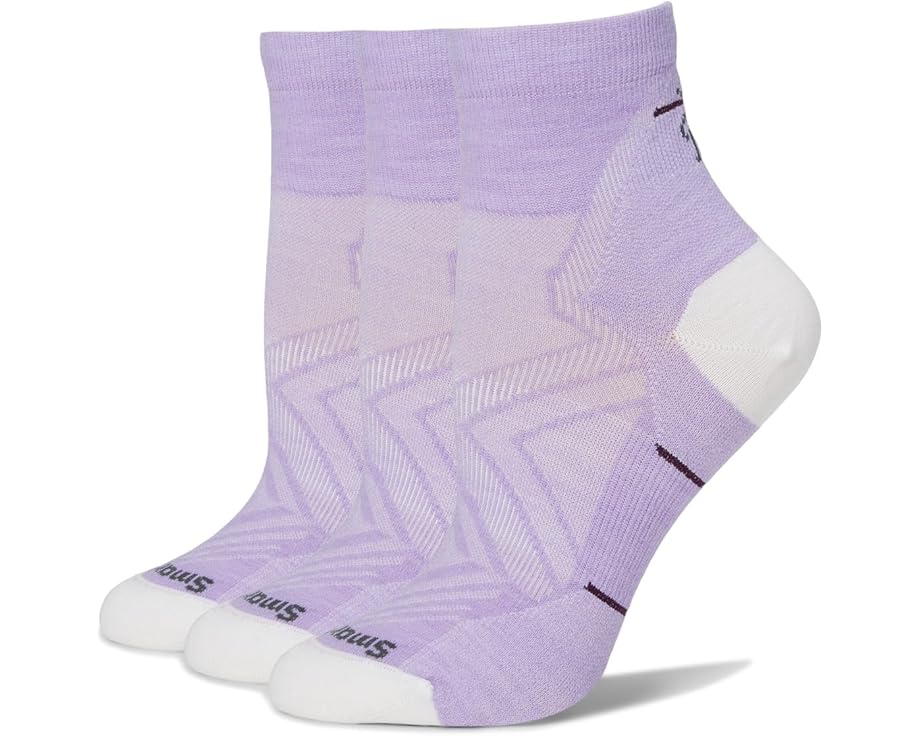 かっこ良い羊毛 幽客 絶無 ソックス 3個入 ウルトラ 紫 相撲取り草 レディース 【 SMARTWOOL RUN ZERO CUSHION ANKLE SOCKS 3-PACK / ULTRA VIOLET 】 肌付き 肌付き ナイト爵御召しもの レッグ