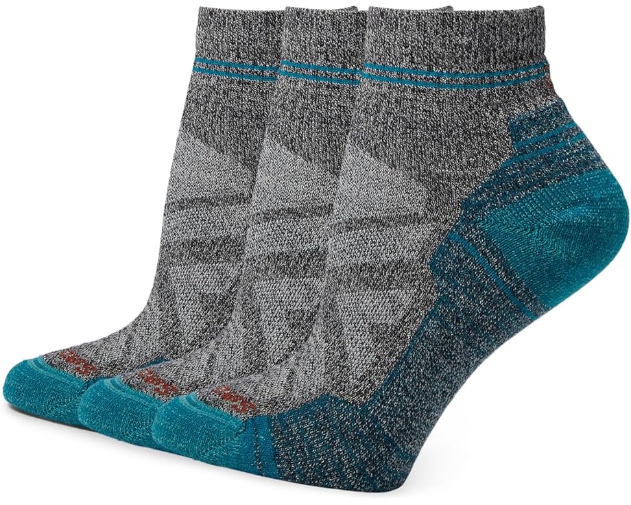 かっこ良い羊毛 ソックス 濃灰色 3個入 レディース 【 SMARTWOOL HIKE LIGHT CUSHION ANKLE SOCKS 3 PACK / ASH CHARCOAL 】 肌付き 肌付き ナイト爵御召しもの レッグ