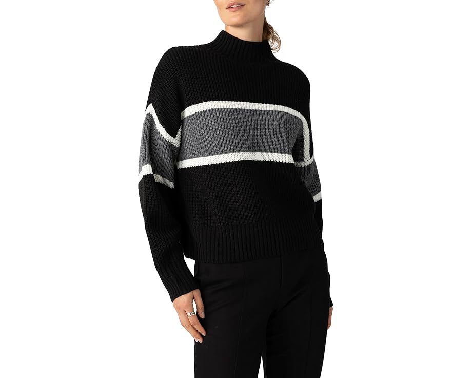 サンクチュアリー ストライプ トレーナー チャコール レディース 【 SANCTUARY MOCK NECK STRIPE SWEATER / CHARCOAL STRIPE 】 レディースファッション トップス ニット セーター 23,175円