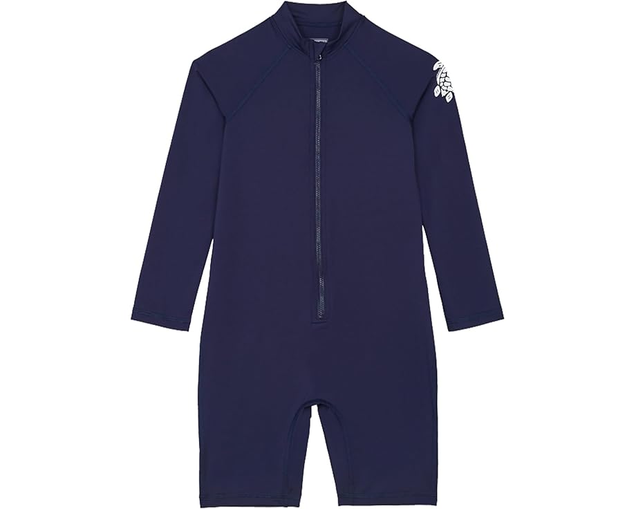 益荒男 \u0026 お坊っちゃん キッズ 【 VILEBREQUIN KIDS SOLID SOFT GUPPY ONE PIECE RASHGUARD / BLEU MARINE 】 もの言う花 マタニティ 水泳着