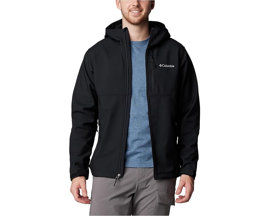 コロンビア フード付 ジャケット 黒色 ブラック SOFTシェルジャケット メンズ 【 COLUMBIA ASCENDER II HOODED SOFTSHELL JACKET / BLACK 】 メンズファッション コート