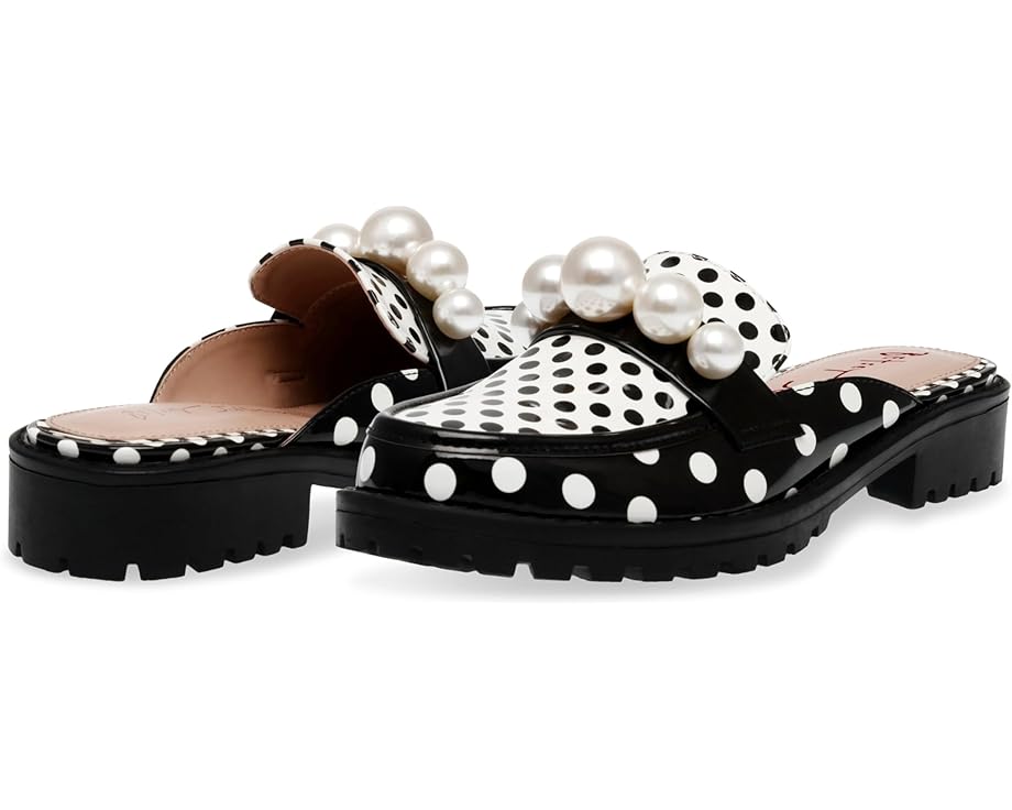 ブルーベッツィージョンソン 青色 ブルー ジョンソン 黒色 ブラック 白色 ホワイト レディース 【 BLUE BY BETSEY JOHNSON NORAH / BLACK WHITE POLKA DOT 】