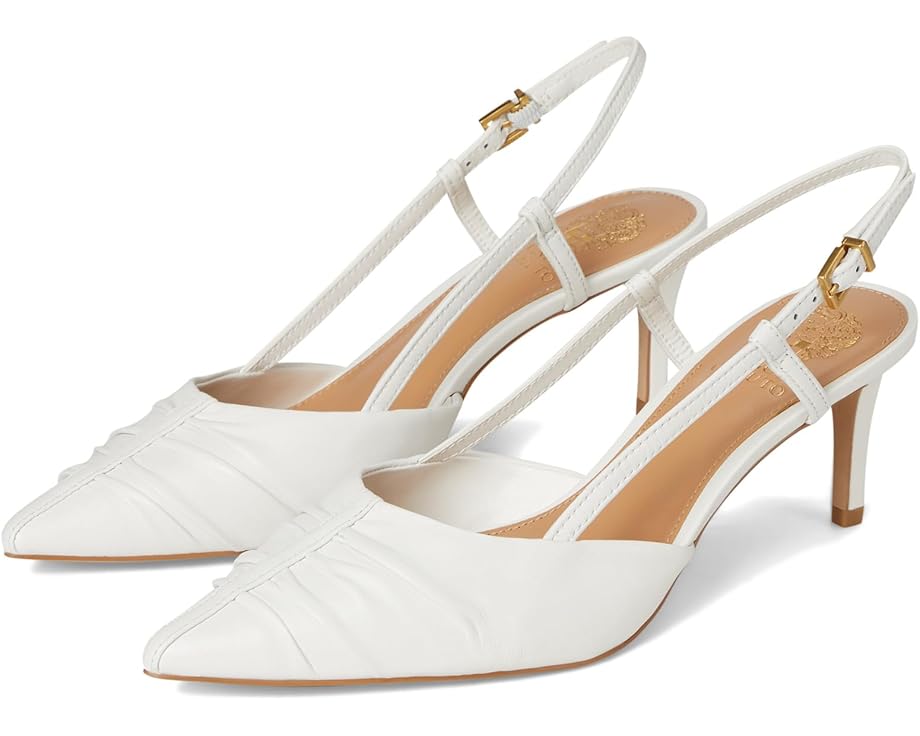ヴィンスカムート レディース 【 VINCE CAMUTO KELTEN BUNCHED TOE SLINGBACK PUMPS / BIANCO 】 パンプス パンプス-レディース靴