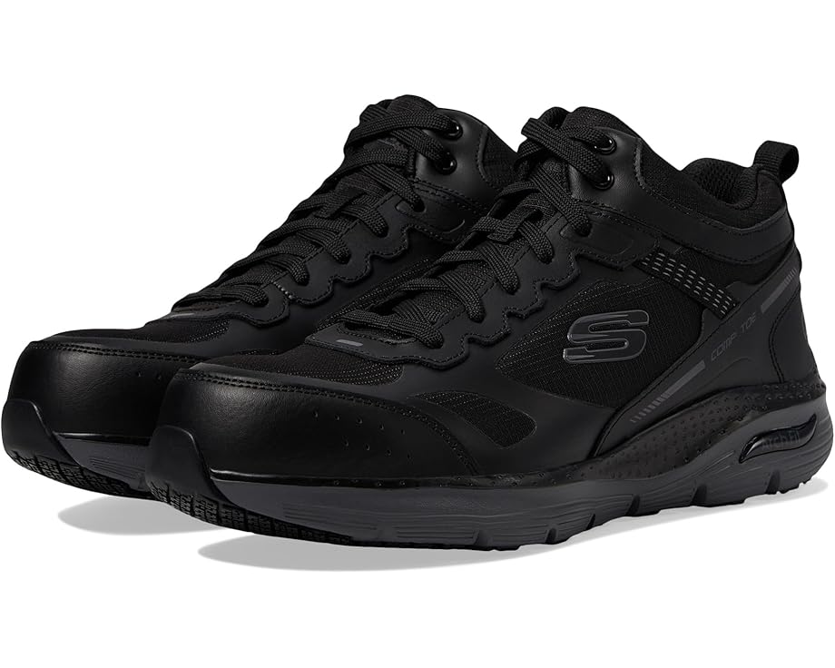 スケッチャーズ ワーク スケッチャーズ 黒色 ブラック メンズ 【 SKECHERS WORK ARCH FIT SR - PYREFORD COMP TOE / BLACK 】 ブーツ