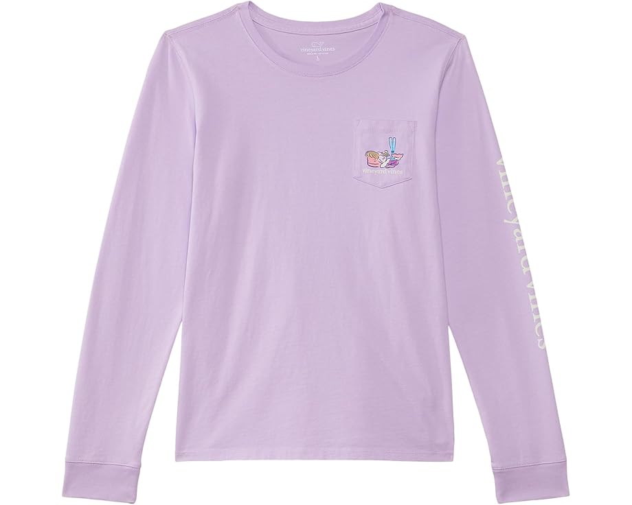 ヴィニヤードヴァインズ 捩り プルオーバー 長袖 御坊っちゃん キッズ 【 VINEYARD VINES SKI WHALE LONG SLEEVE POCKET TEE / SEA GRAPE 】 もの言う花 マタニティ トップス カットソー
