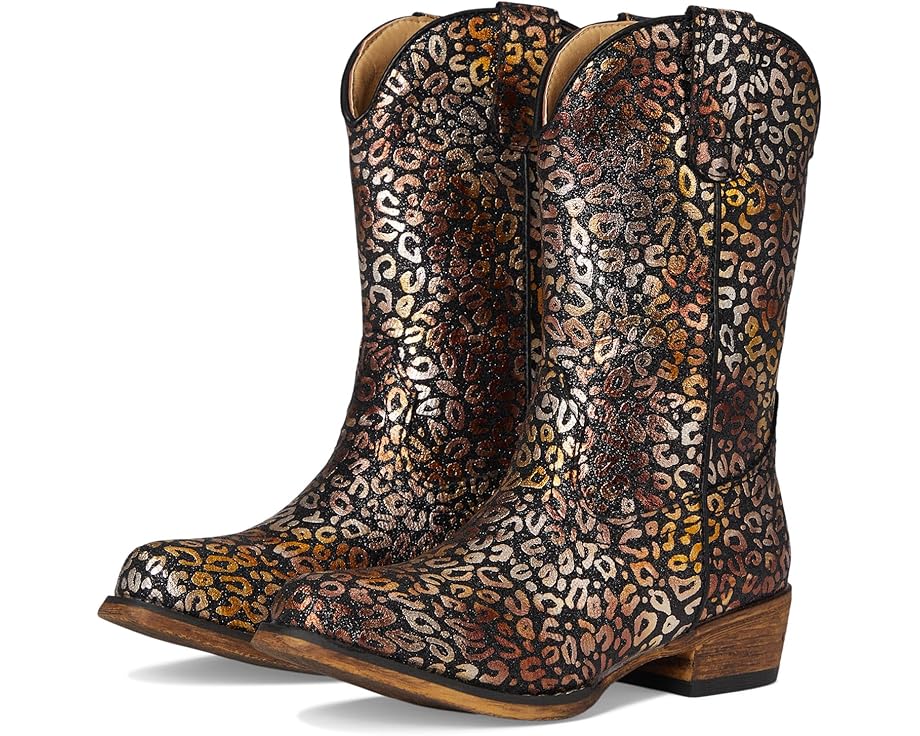 ローパー ヒョウ柄 レオパード 黒いこと 黒いこと お坊っちゃん キッズ 【 ROPER KIDS RILEY LEOPARD / BLACK 】 もの言う花 マタニティ ブーツ