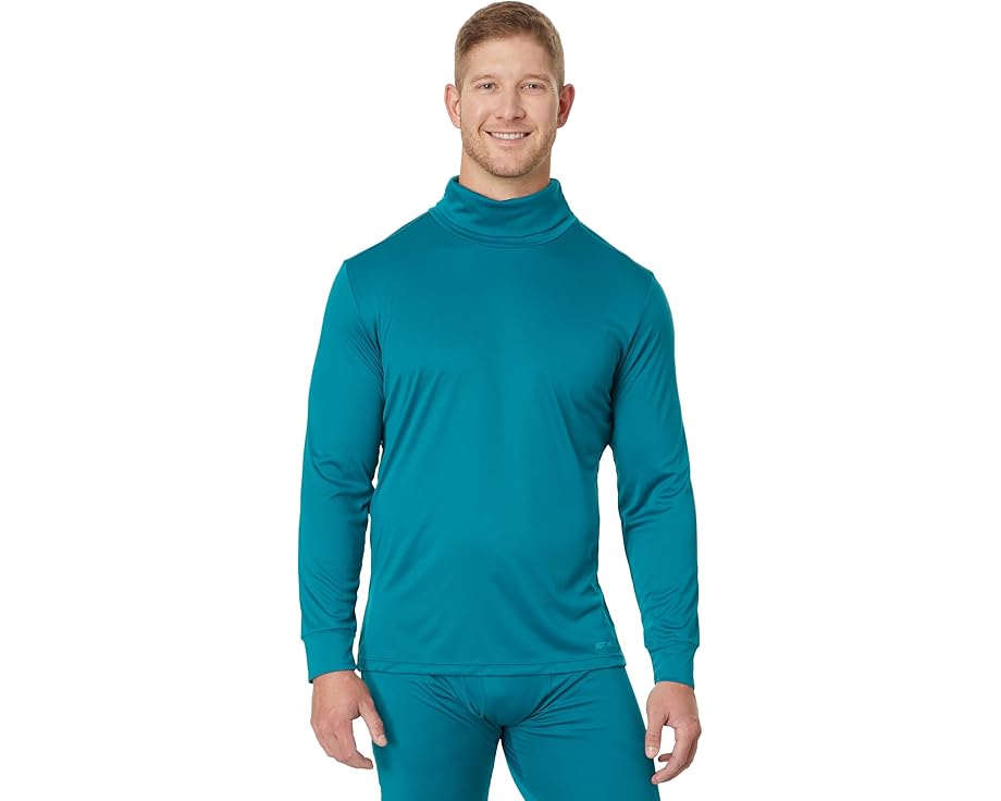 ホットチリーズ スキンズ 青色 ブルー メンズ 【 HOT CHILLYS PEACH SKINS ROLL T-NECK / AERIAL BLUE 】 メンズファッション トップス Tシャツ カットソー