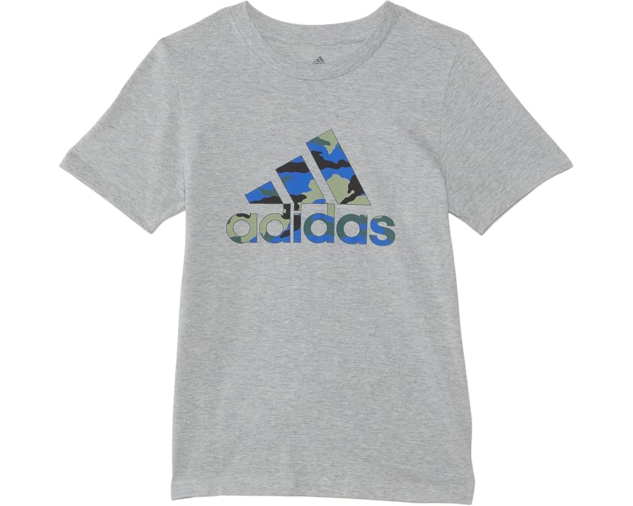 アディダス カモ柄 ロゴ ヘザー Tシャツ 灰色 グレー ジュニア キッズ 【 ADIDAS KIDS FRANCE CAMO LOGO HEATHER TEE / GREY HEATHER 】 ベビー マタニティ トップス カットソー