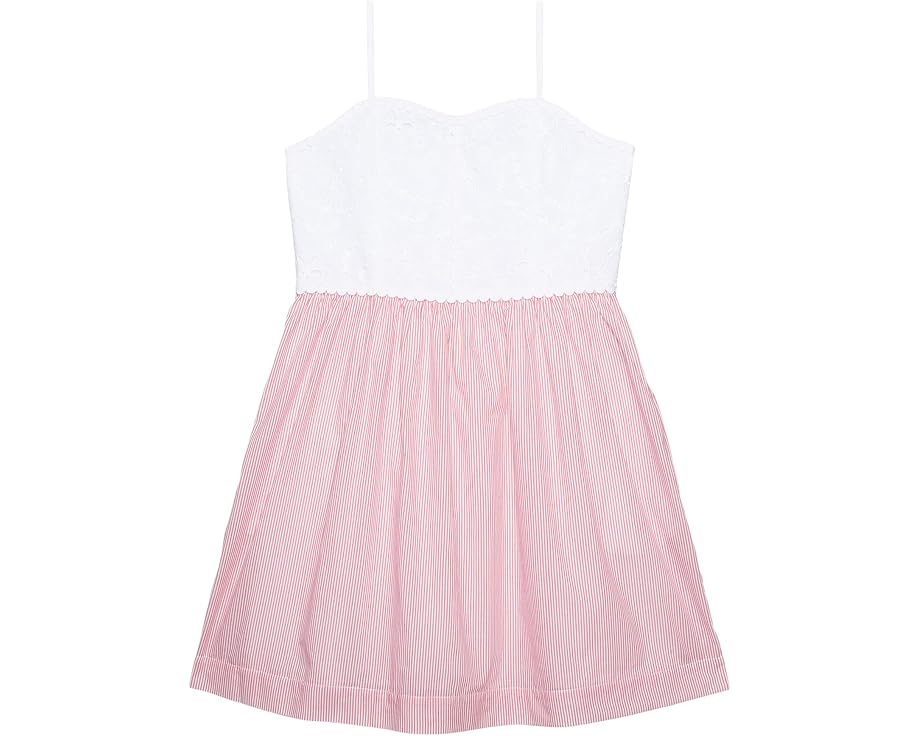 リリーピュリッツァー ドレス 赤 レッド ストライプ ジュニア キッズ 【 LILLY PULITZER KIDS MINI HAYLAN DRESS / MIZNER RED SEASIDE STRIPE 】 ベビー マタニティ