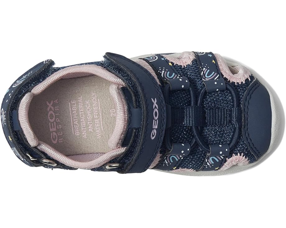 ジェオックス 紺色 ネイビー ピンク ジュニア キッズ 【 GEOX KIDS MULTY 15 / NAVY LIGHT PINK 】 ベビー マタニティ サンダル|スニケス