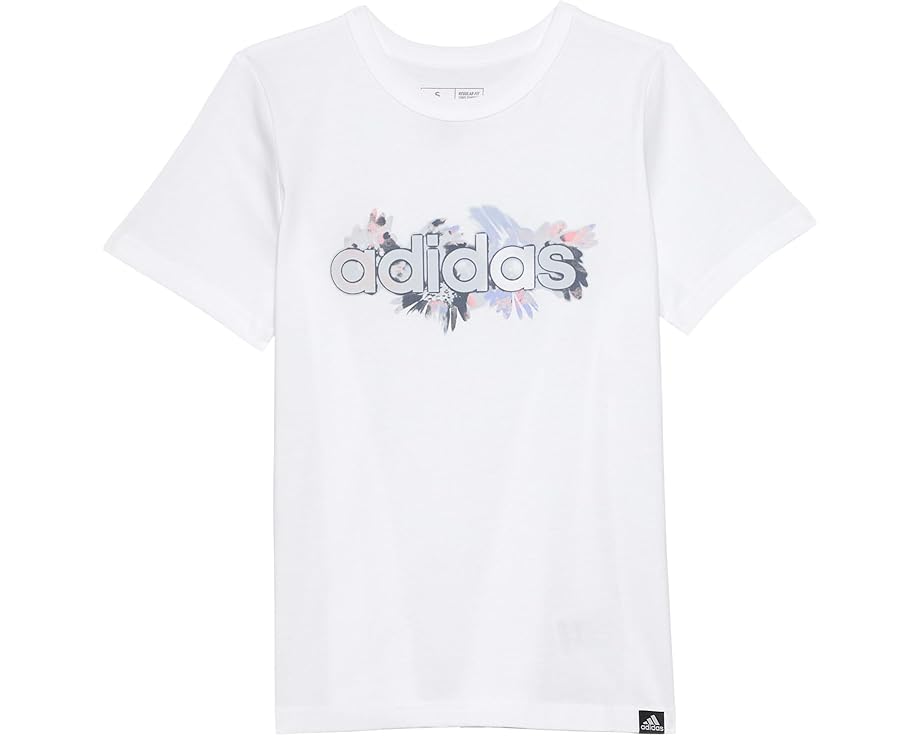 アディダス スリーブ Tシャツ 白色 ホワイト 半袖 ジュニア キッズ 【 ADIDAS KIDS SHORT SLEEVE REGULAR FIT TEE / WHITE 】 ベビー マタニティ トップス カットソー