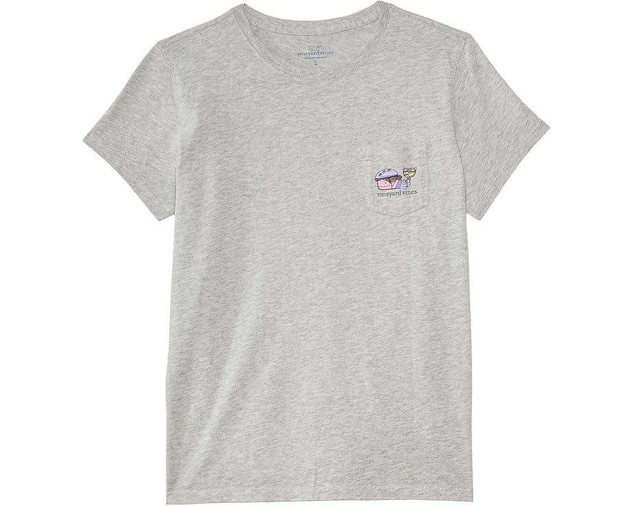 ヴィニヤードヴァインズ スリーブ 灰色 グレー ヘザー 半袖 ジュニア キッズ 【 VINEYARD VINES KIDS ROLLERBLADING WHALE SHORT SLEEVE / GREY HEATHER 】 ベビー マタニティ トップス Tシャツ カットソー