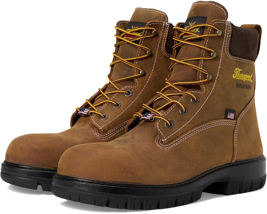 ソロ好ましい 続きもの クレイジー 6\" メンズ 【 THOROGOOD GENESIS SERIES AMERICAN HERITAGE BRULE WATERPROOF SAFETY TOE / CRAZY HORSE 】 ブーツ"