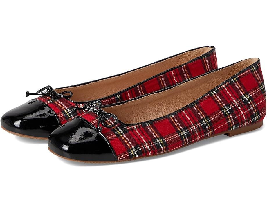 ジャックロジャース 旗がしら 旗がしら かぶり笠 赤 赤いこと 黒いこと 黒いこと レディース 【 JACK ROGERS KENLYN CAP TOE BALLET - PLAID/PATENT / RED PLAID BLACK 】