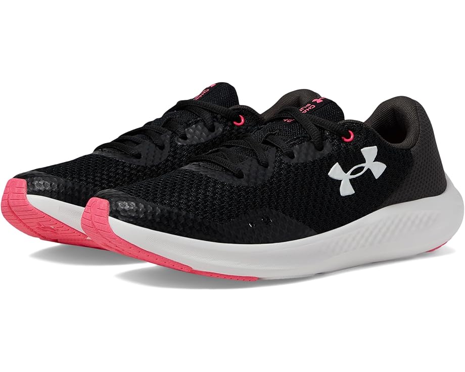 黒色 ブラック 灰色 グレー グレイ 白色 ホワイト アンダーアーマー ジュニア キッズ 【 UNDER ARMOUR KIDS GRADE SCHOOL CHARGED PURSUIT 3 / BLACK JET GRAY WHITE 】 ベビー マタニティ スニーカー