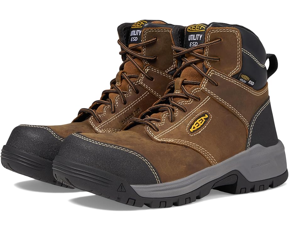 キーン ユーティリティ 黒色 ブラック 6" レディース 【 KEEN UTILITY EVANSTON COMPOSITE TOE ESD / BISON BLACK 】 ブーツ｜スニケス