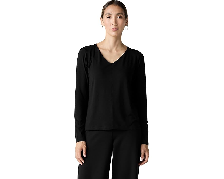 アイリーンフィッシャー Vネック スリーブ 長袖 レディース 【 EILEEN FISHER V-NECK TOP WITH LONG SLEEVE / 】 レディースファッション トップス Tシャツ カットソー