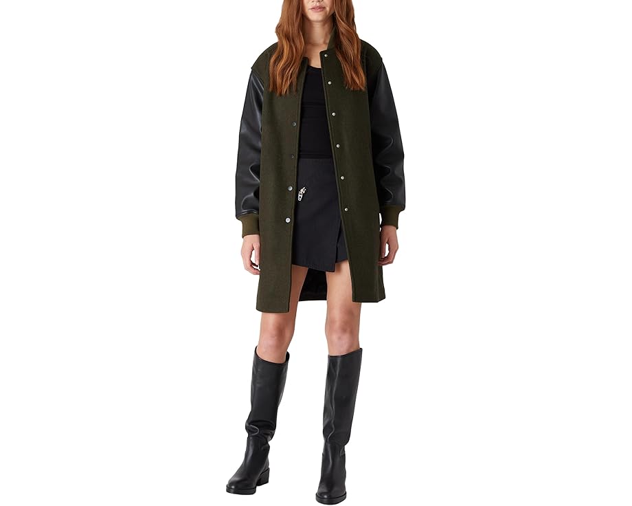 ブランクニューヨークシティー 緑 グリーン 黒色 ブラック レディース 【 BLANK NYC ROLE PLAY COAT / DARK GREEN BLACK 】