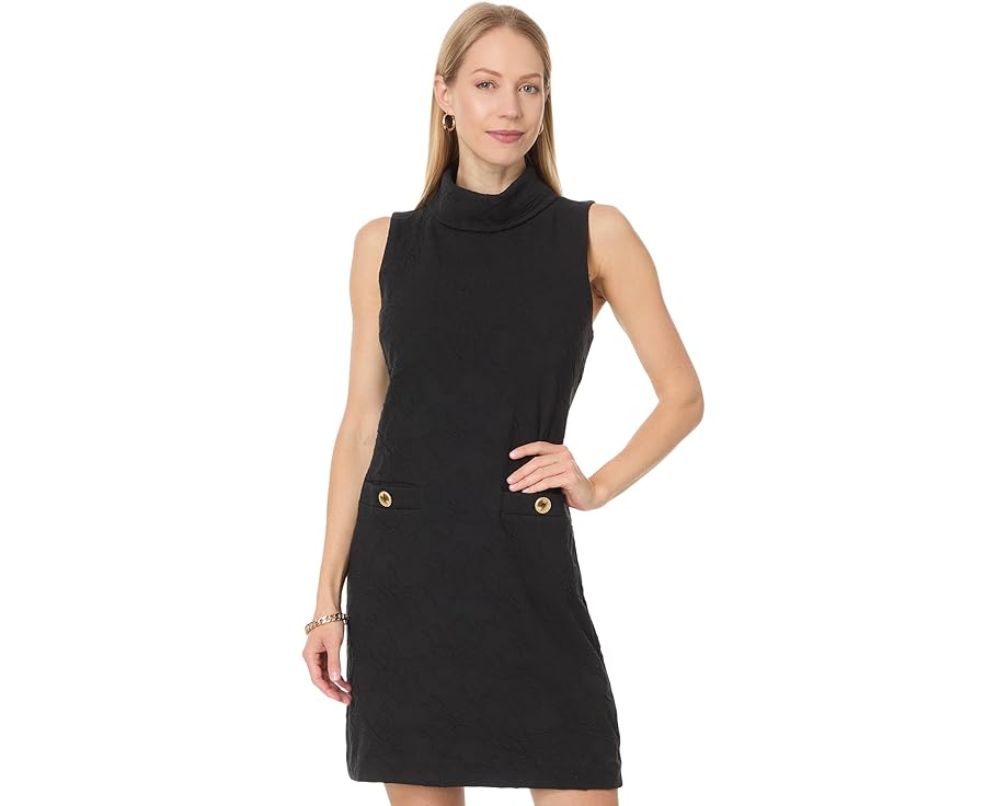 リリーピュリッツァー ニット レディース 【 LILLY PULITZER DAISEE SHIFT / NOIR KNIT PUCKER JACQUARD 】 レディースファッション ドレス|スニケス