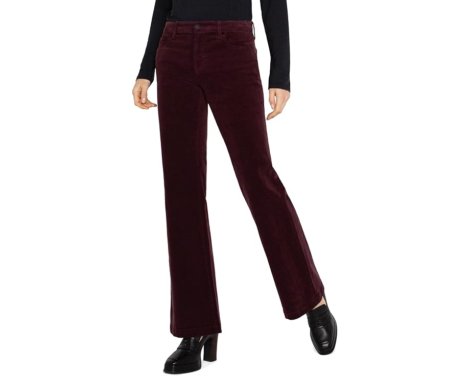 ミッド ライズ コーデュロイ ロサンゼルス レディース 【 LIVERPOOL LOS ANGELES HANNAH FLARE MID RISE STRETCH CORDUROY IN BLACKBERRY / 】 ブーツ